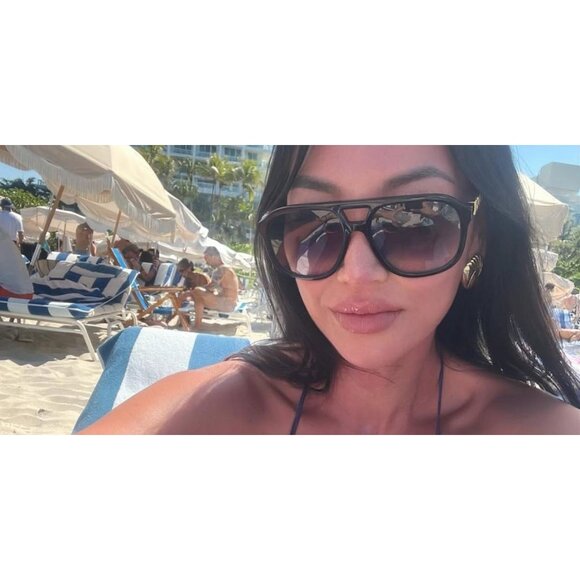 New GUCCI Black Aviator GG1188S 002 Sunglasses Women - Picture 5 of 5